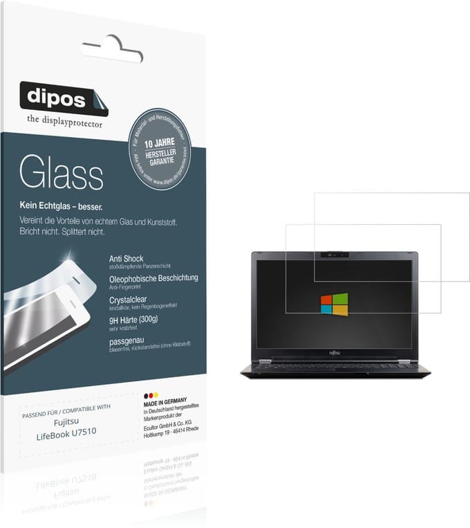 dipos – 2x Pantserfolie geschikt voor Fujitsu LifeBook U7510 | 9H Screenprotector