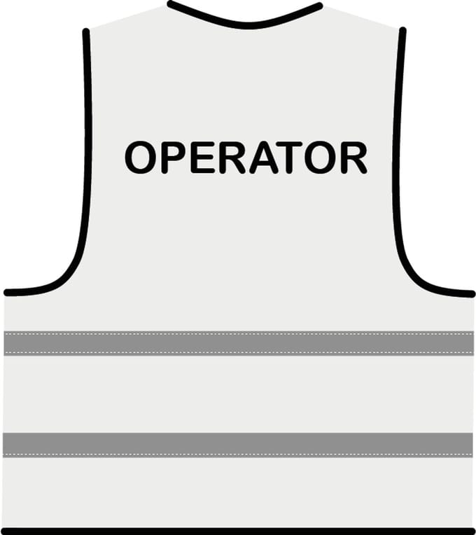 Operator hesje wit