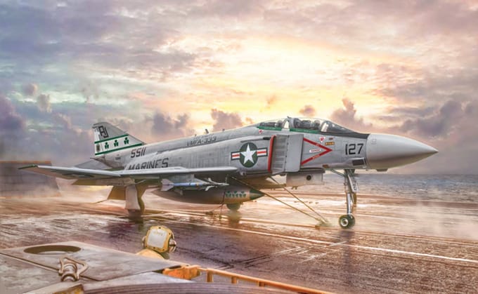 Italeri Modelbouwpakket Vliegtuigen - 2781 F-4J Phantom II Plane Plastic - 1:48 - Modelbouw