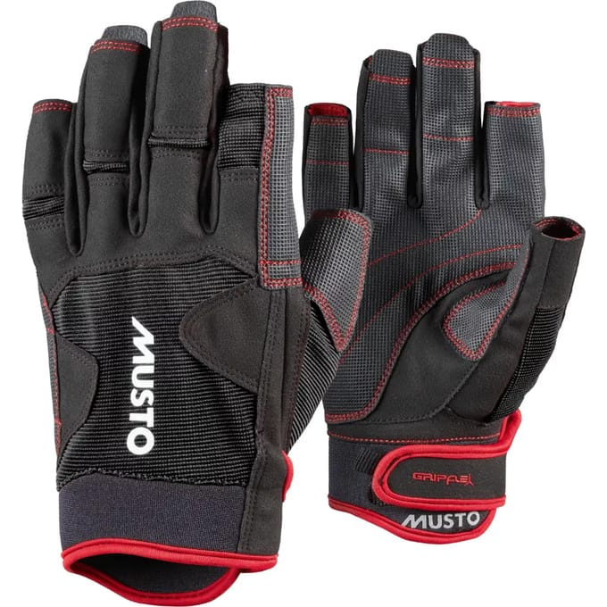 Musto Performance zeilhandschoenen 2.0 open vinger zwart, maat M