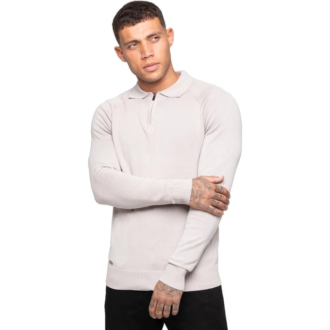 Enzo Milano heren polotrui met halve rits