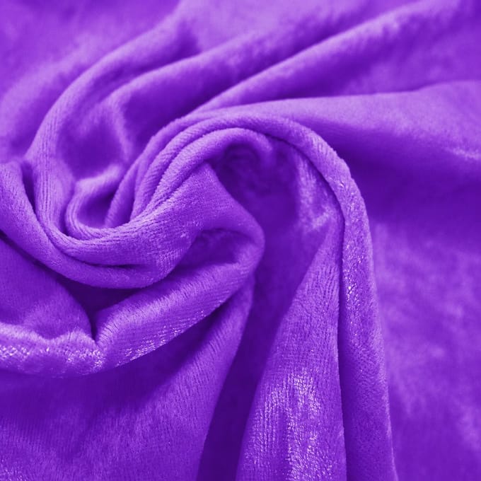 Velour de Panne Uni – Paars – Glimmend & Zacht – 160 g/m² – 147 cm Breed – Per Meter
