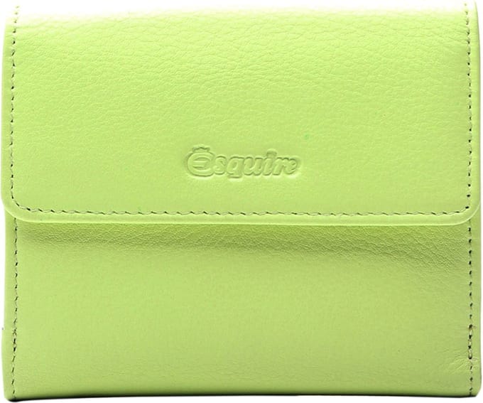 Esquire Leren Portemonnee Viktoria Little Wallet Lime Lichtgroen