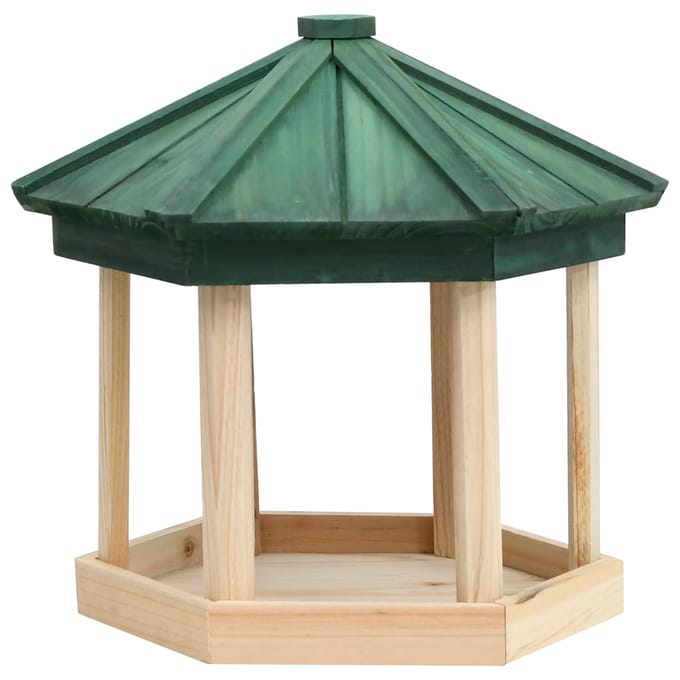 vidaXL - Vogelvoeder - achthoekig - 33x30 - cm - massief - vurenhout