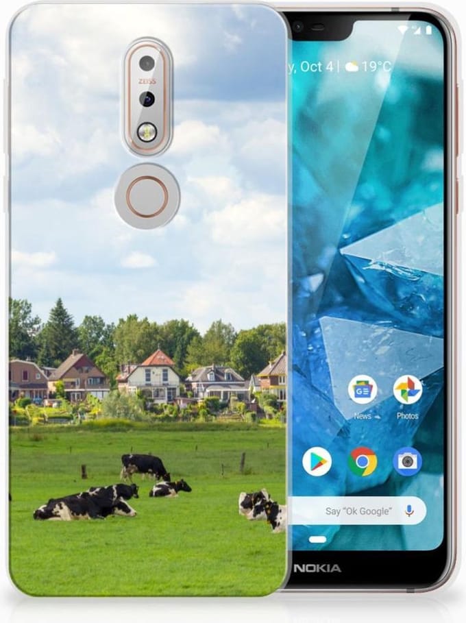 Nokia 7.1 TPU Hoesje Koeien
