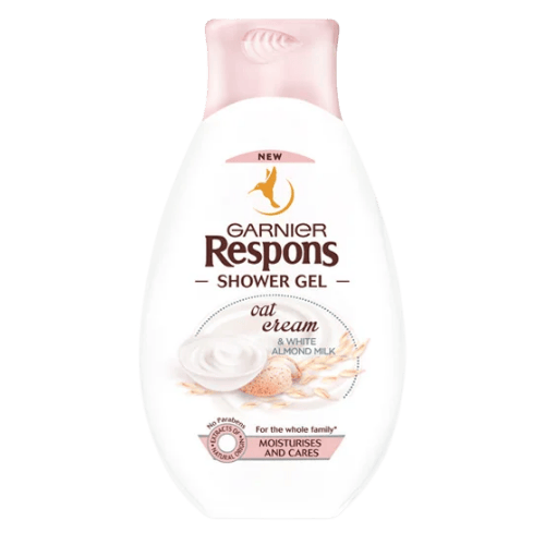 Garnier Respons Oat Cream & White Almond Milk Shower Gel - 250 ml