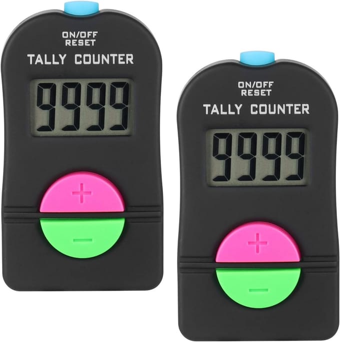 Digitale Handteller voor Golf - 0-9999, 2 Stuks, Elektronisch en Handmatig