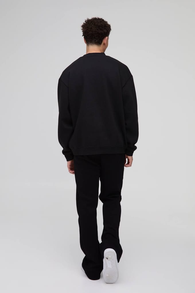 330GSM Oversized Sweatshirt | Black | Size Medium