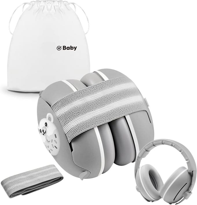 Gehoorbescherming baby hoofdtelefoon roze