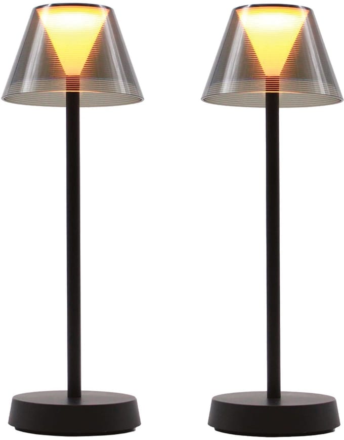 Set van 2 draadloze tafellampen H34CM BEVERLY X2