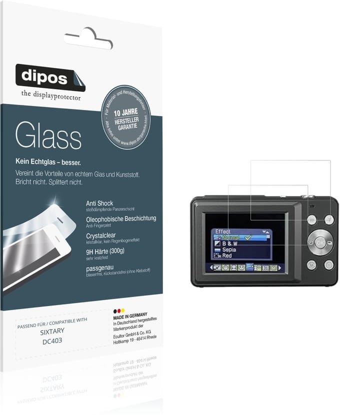 dipos – 2x Pantserfolie geschikt voor SIXTARY DC403 | 9H Screenprotector
