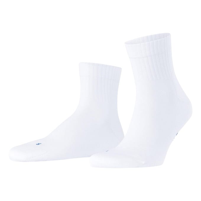 FALKE Run Rib crew eenkleurig katoen functioneel materiaal sokken unisex wit - maat 44-45