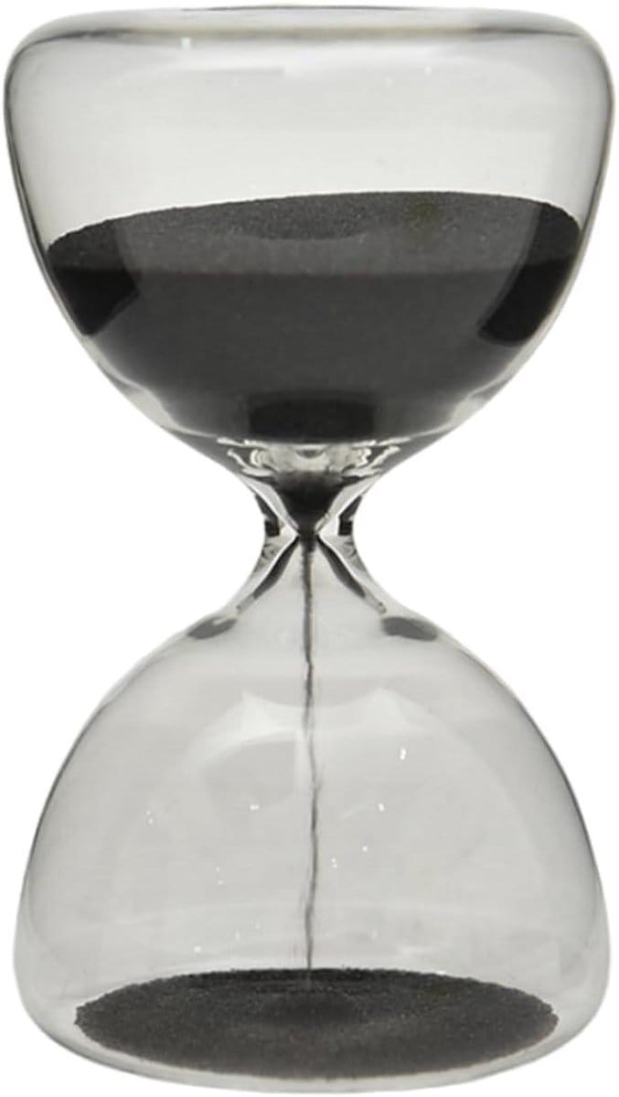 Zandloper Timer - Zandloper Tijdmeter - Tijdbeheer - Minimalistisch Decor - 5 minuten - Zwart