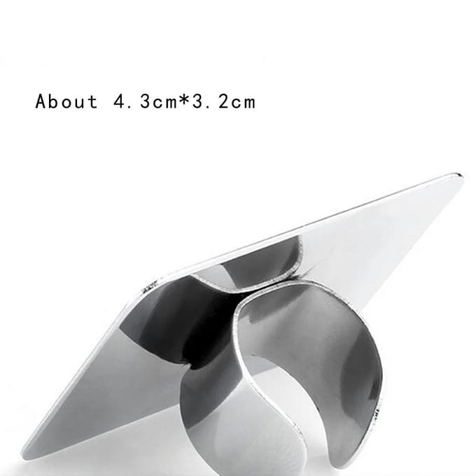 Outil de bague de mélange de peinture en acier inoxydable pour maquillage et cosmétiques pour nail art white