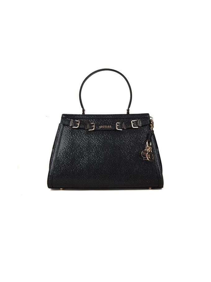 GUESS schoudertas handtas Dovie Satchel Black zwart