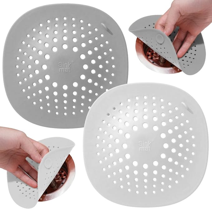 Flexibele Silicone Afvoerzeef met Zuignappen - Haarvanger voor Douche en Wastafel