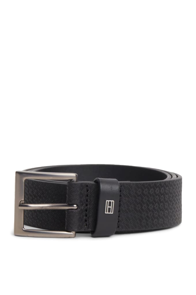 Tommy Hilfiger Soho Flag Aop 3.5 Belt Black Maat: 100 | Riemen Outlet | Heren | Zwart