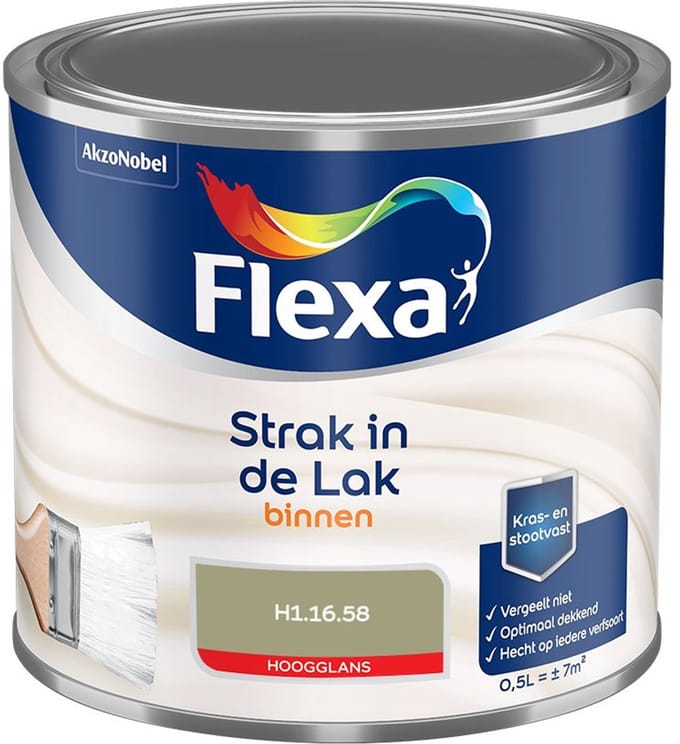 Flexa - Strak In De Lak Binnenlak Hoogglans - H1.16.58 - Mengverf - 500 Ml