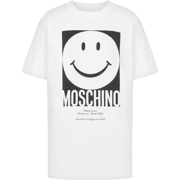 Moschino Smiley Logo Wit T-shirt