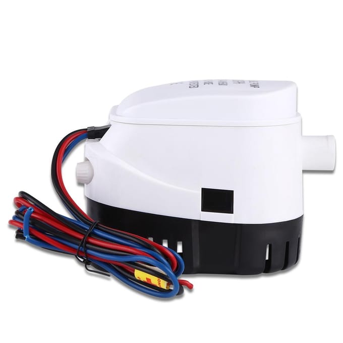 12V 750GPH Automatische Dompelpomp voor Bilgewater met Vlotterschakelaar voor Boot white