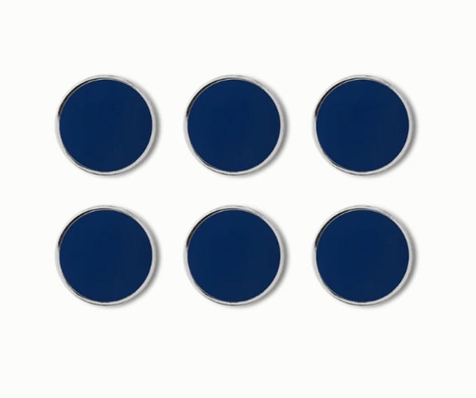 Mustard - The buttons - Magneten - Set van 6 - Navy