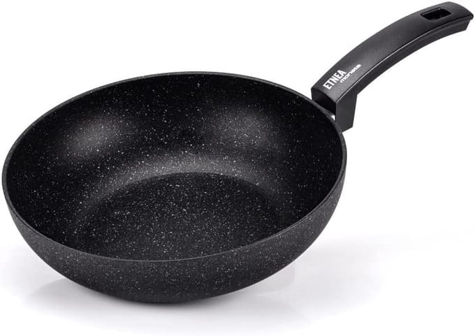 Wokpan 28 cm met Steenlook Coating Geschikt voor Inductie