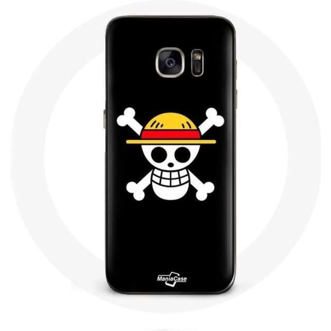 Coque - One Piece - Galaxy S7 - Souple - Tête de Mort - Noir noir