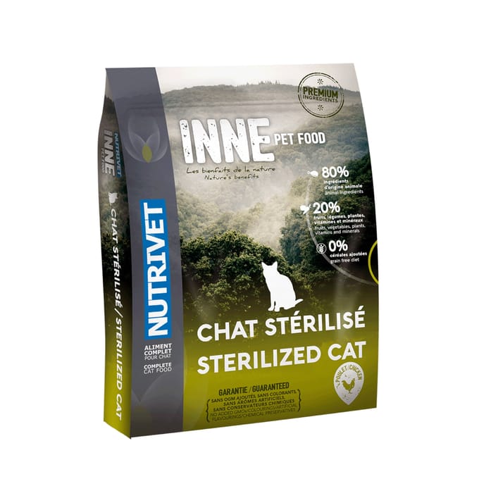 6kg Nutrivet Inne Sterilised Cat Katten Droogvoer