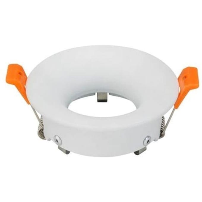 Support spot rond blanc fixe GUI0/MR16 IP20 blanc