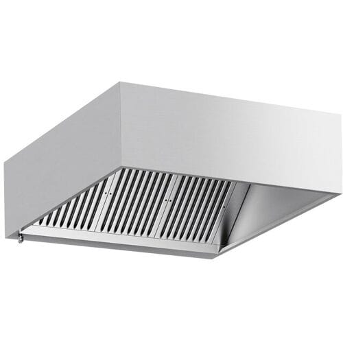 GGM Gastro Kastenhaube - 1400mm - mit Filter & Lampe Zilver