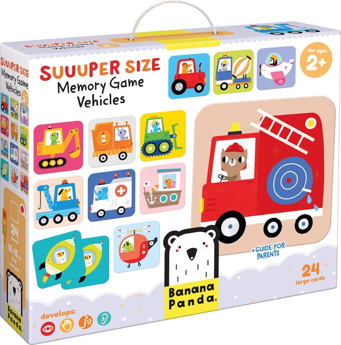 Banana Panda Superformaat memo spel voertuigen 2+