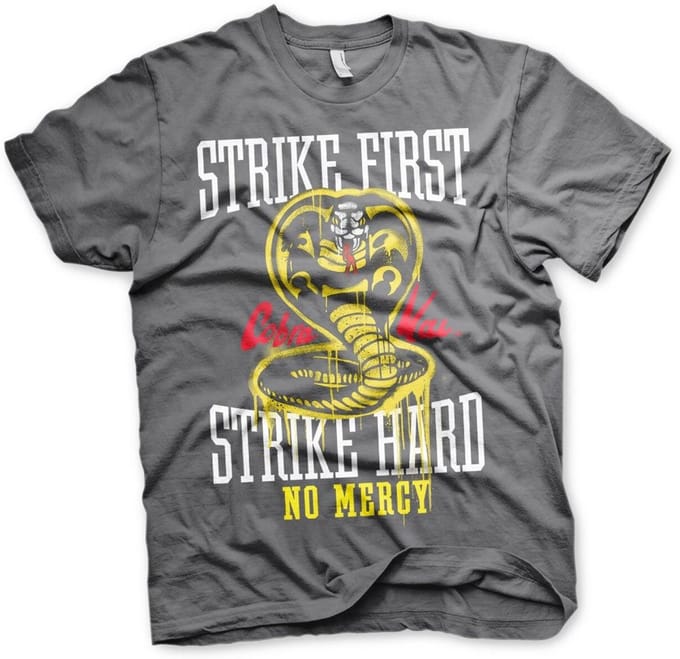 Cobra Kai Strike First Strike Hard No Mercy T-shirt SP-1-CK001-H41-4