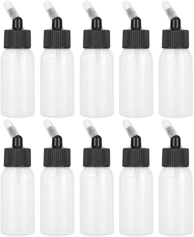 Allecto - Airbrush-flessen - Set van 10 Potflessen - 30 Ml - voor