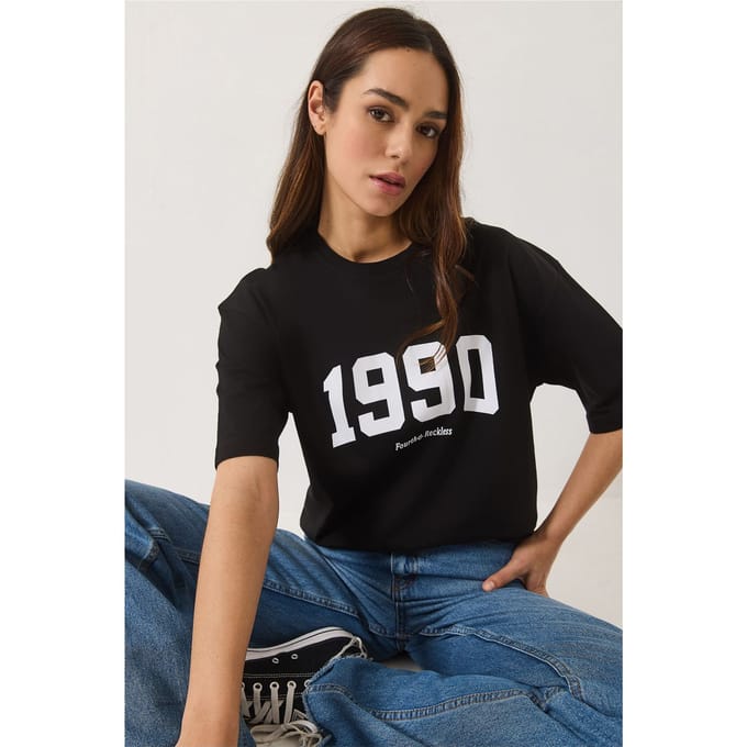 Oversized Geprinte Crew Neck T-shirt