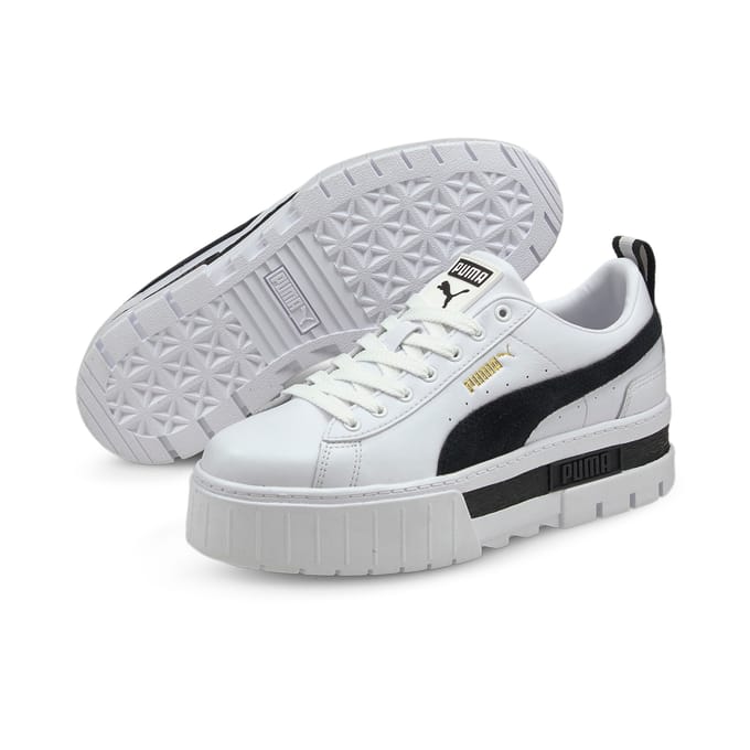 Puma Mayze Lth Wn Lage sneakers - Leren Sneaker - Dames - Wit - Maat 41