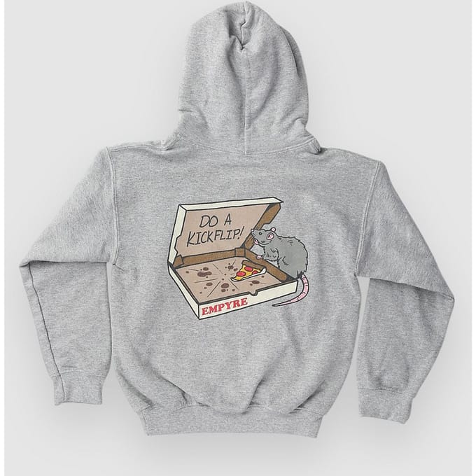 Empyre Pizza Rat Kids Hoodie grijs