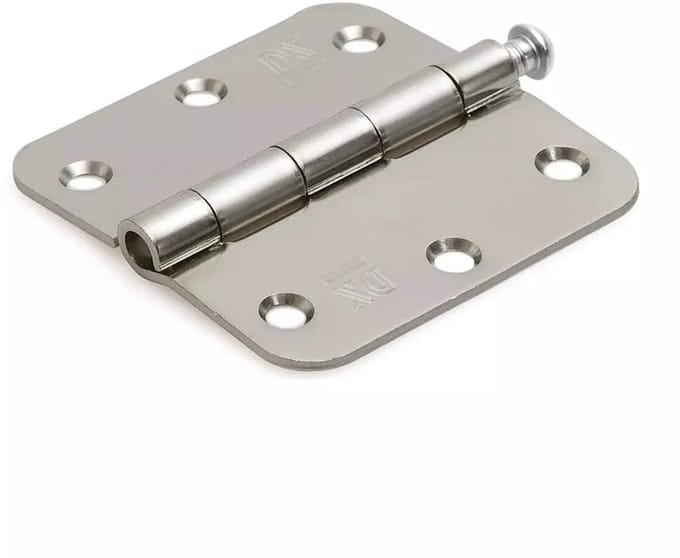 Kogellagerscharnier - 76x76 mm - Staal verzinkt - Ronde hoeken