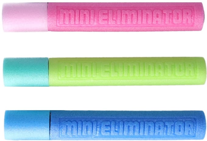 Waterpistool foam - 6x - 33 cm - multi kleuren - waterspuiter - buitenspeelgoed