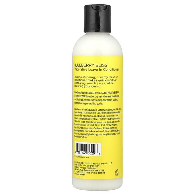 Krullen, Herstellende Leave-In Conditioner, Blueberry Bliss, 8 fl oz (236 ml) yellow