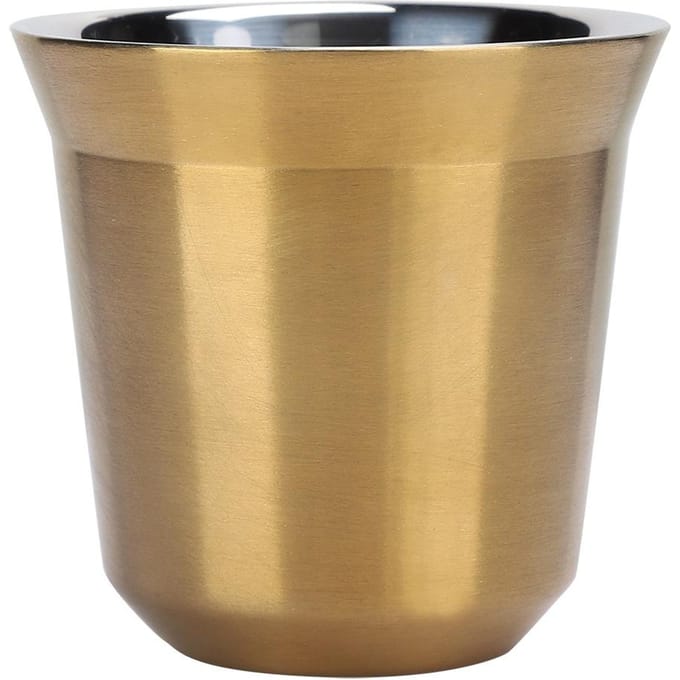 304 Roestvrij Staal Warmtegeïsoleerde Dubbellaagse Koffiekop Mok voor Thuis Koffiebar Goud beige