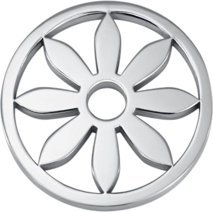 Quiges - Munthouder Munt 25mm Bloem Zilverkleurig - EPRS041