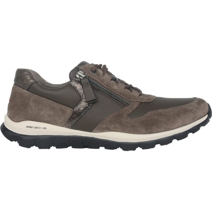 Gabor rollingsoft sensitive 76.969.30 - dames rollende wandelsneaker - Grijs - maat 41 (EU) 7.5 (UK)