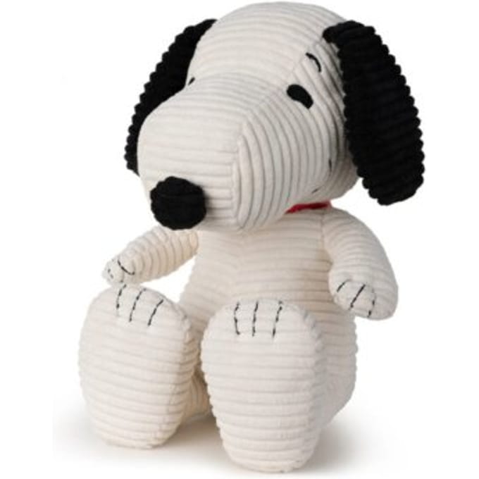 Snoopy eco corduroy knuffel, 27 cm, creme