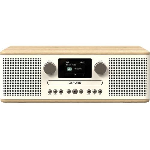 Pure Classic C-D6 Cotton White/Oak EU/UK Radio/CD-speler DAB, DAB+, FM Eiken, Wit