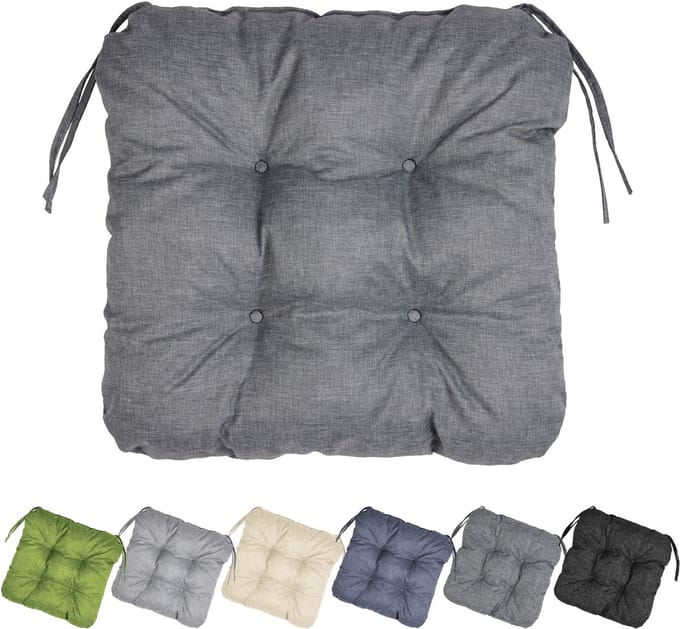Garronda Stoelkussen 40x40 cm – 4 cm dik – Waterafstotend & UV-bestendig – Grafiet GD-AM-Lara