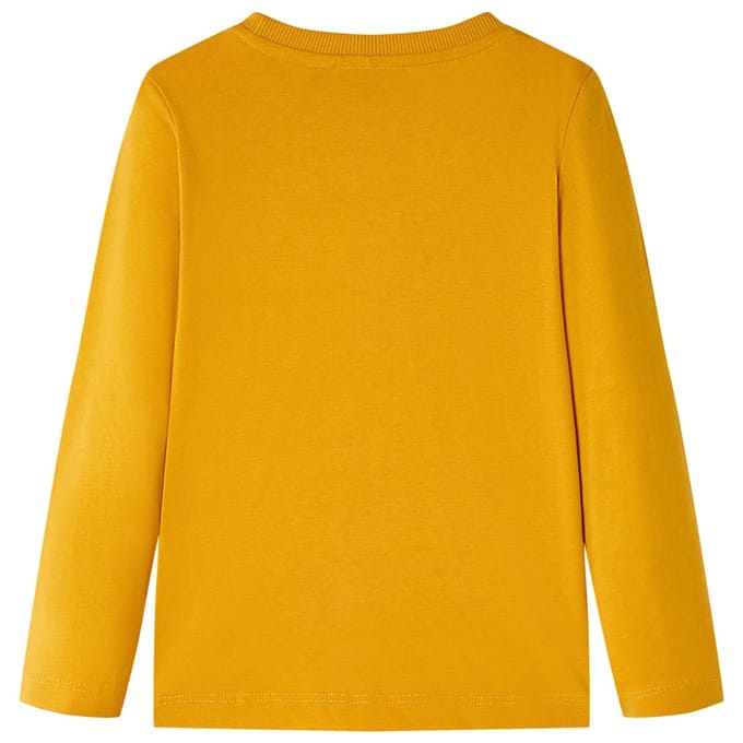 vidaXL Kindershirt met lange mouwen 116 okerkleurig