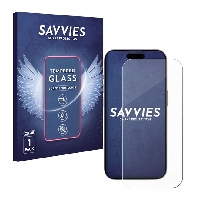 Savvies - Glas Screenprotector voor Apple iPhone 14 Pro - Gehard Beschermglas 9H