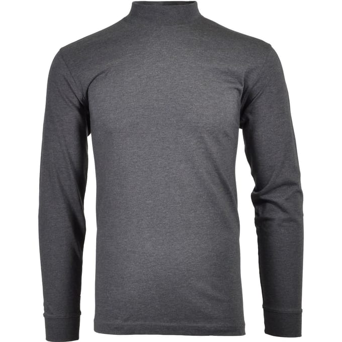 Ragman Long Sleeve Turtle T-Shirt Single Jersey Quality Antraciet / male