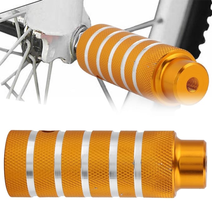 Fiets Metaal Heavy Duty Voetsteun Pinnen Achter Stunt Pinnen Voetsteun Fietsaccessoires (gouden) gray