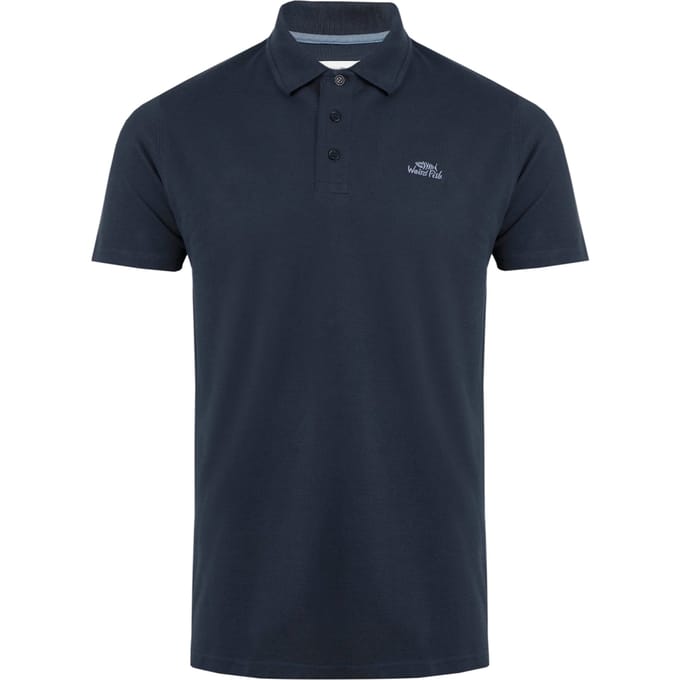 Weird Fish Heren Miles Pique Organic Poloshirt (Marine)